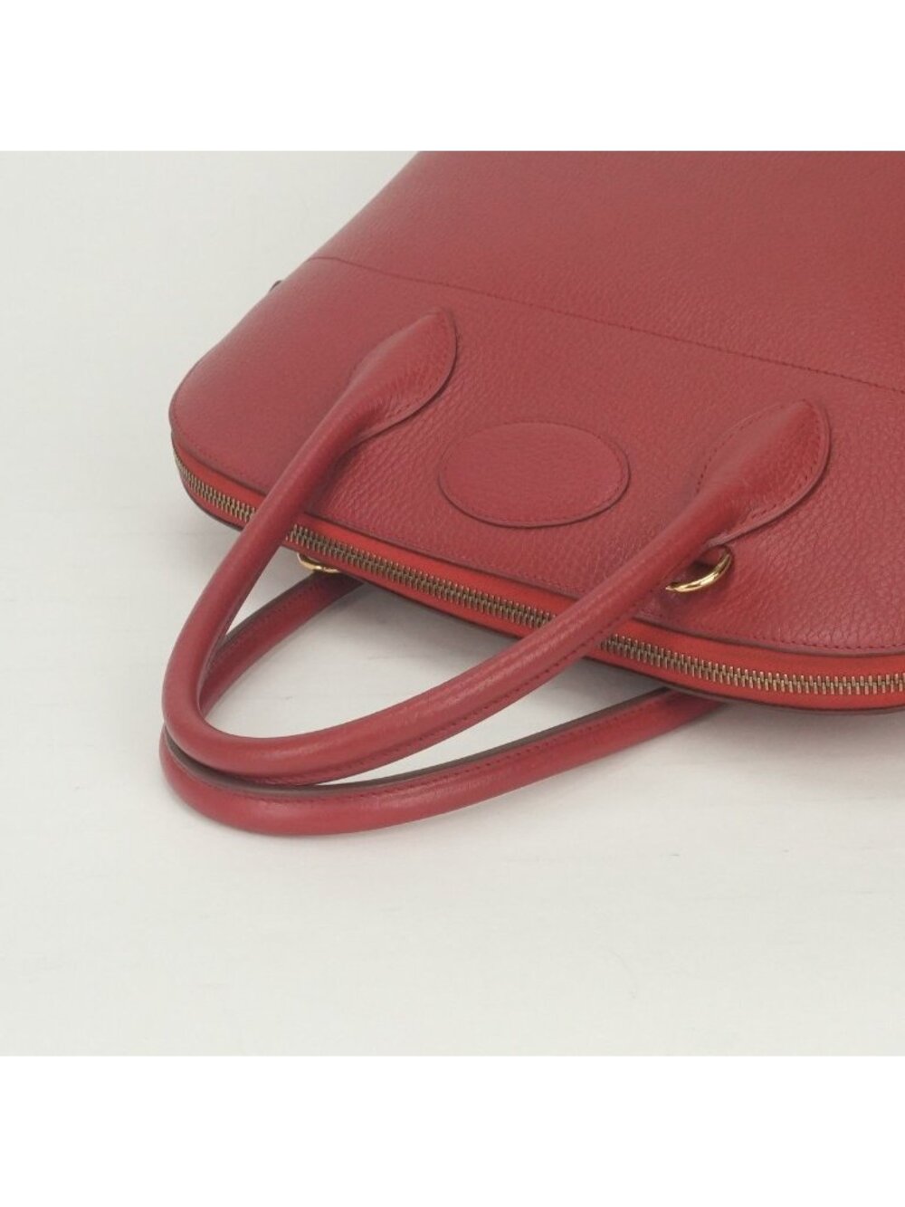 Hermes Bolide 35 Tote Shoulder Bag Ardennes Rouge Vif Rougevif Red Gold 2-Way - Picture 4 of 9